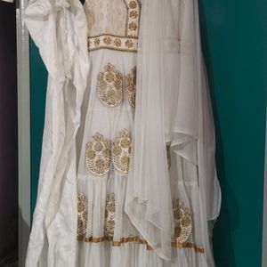 White Anarkali Dress