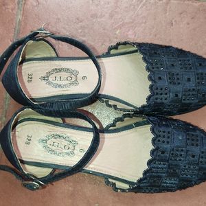 "Price Drop" Navy Blue Sandal With Stones