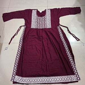 Nayra cut kurti with pant and dupatta