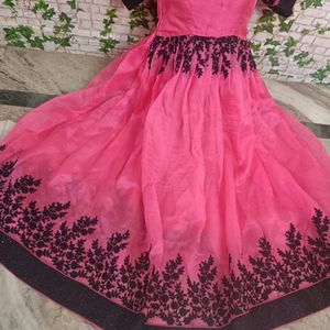 Black Embroidery Gown , Beautiful Work