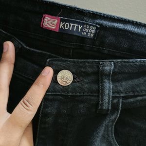 Kotty Black Wide Leg Jeans