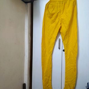 Srishti Pure Cotton Woven Churidar Yellow Payjama