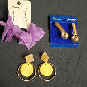 Combo Of Three Earrings