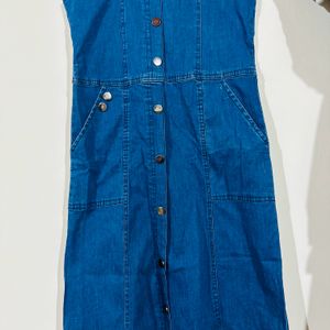 Denim Baba Suit For Women Blue Colour