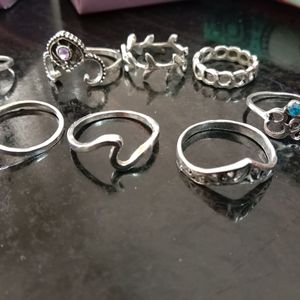 Silver Plated Oxidised Rings