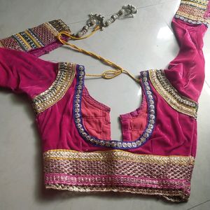 Pink And Yellow Choli