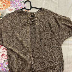 Gold styled back party top