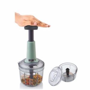 2 in 1 Push Chopper with 6 Blades 800 ML