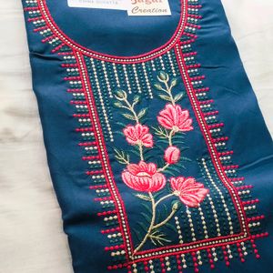Cotton Embroidery Suit With Dupatta Sagar Creation