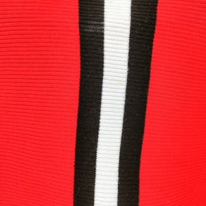 X-M Black/White Stripes Red Sweater