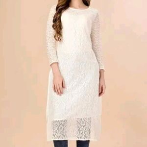 Net Straight Kurta New Without Tag