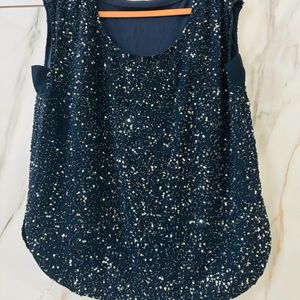 Heavy Embroidery Party Wear Sleeveless Top