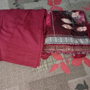 Beutiful Red Suite, Patiala Salwar With Duppatta