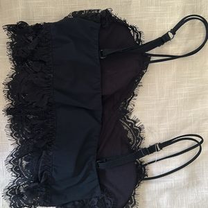 Da Intimo Padded Black 30B Net Night Wear Top