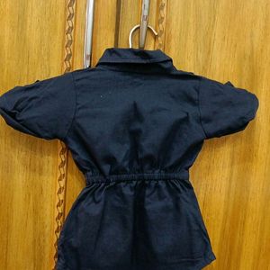 Dark Blue Dress For Baby Girl