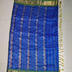 Blue Pure Kanchi Pattu Saree 💙💚