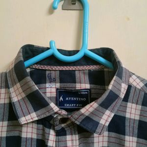 Blue check casual shirt