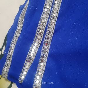 Brand New Partywere Blue Saree