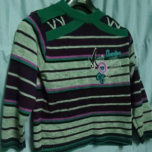 Boys Woolen Sweater In Multi Colour