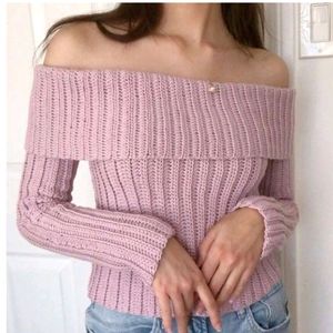 Crochet Off Shoulder Sweater ♡