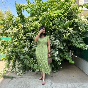 Max Green Floral Dress