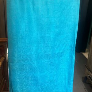Preloved Pure Crepe Saree Stitched Fall