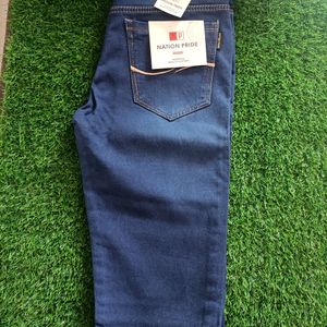 Men's Denim Blue Formal Jeans For Party Wear