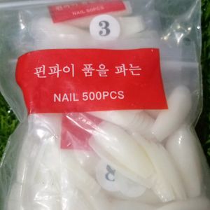 500pecs almond type full cover nail