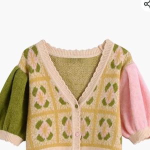 Colourful Cute Knitted Cardigan