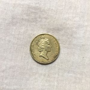 1985 One Pound Coin Queen Elizabeth