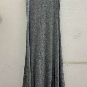 Grey Bodycon Maxi - Asymmetric