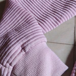 Baby Pink Ribbed Sweatshirt