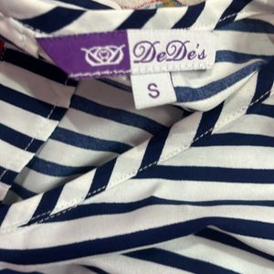 Blue N White Stripes Top