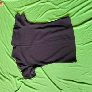 Korean High Neck Black Top