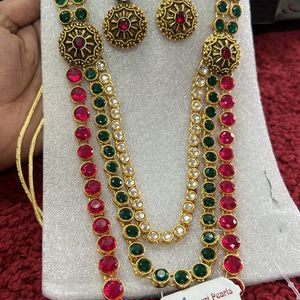 Zaveri Pearls Antique Gold Multi Layered Necklace