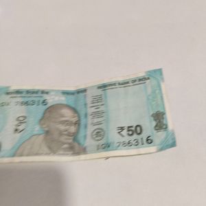 " (786 Unique Number 50 Rupees Note) "