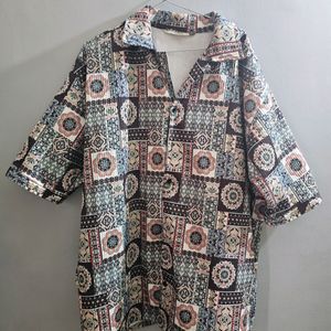 Imported Surplus Shirt Printed Drop shoulder