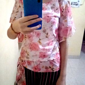 Flower Print Top