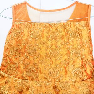 Branded Golden Cute Frock 😍 Negotiable Price