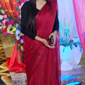 Stylish Maroon Saree