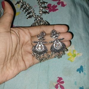 Silver Oxidized Jwellery Set