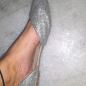 Westside Silver Low Wedge Shoe