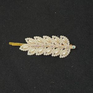 Pearl Leaf Flower Hairpin