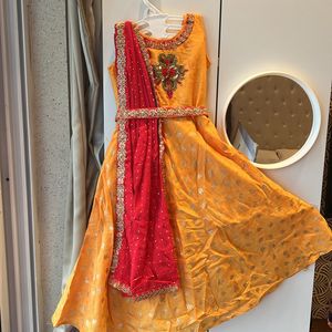 Beautiful Orange Ethnic Gown