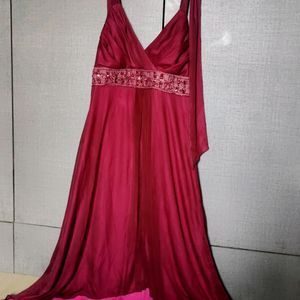 Fancy Halter Neck With Tie Dress