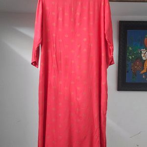 Pink Printed Kurta