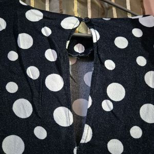 Mango Polka Dot Korean Dress For Girls