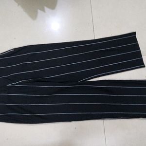 Classy In Stripes Black Trousers