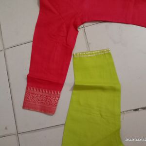 Two Shirt Pink And Parrot Green