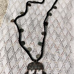 Antique Tribal Long Coin Neckpiece